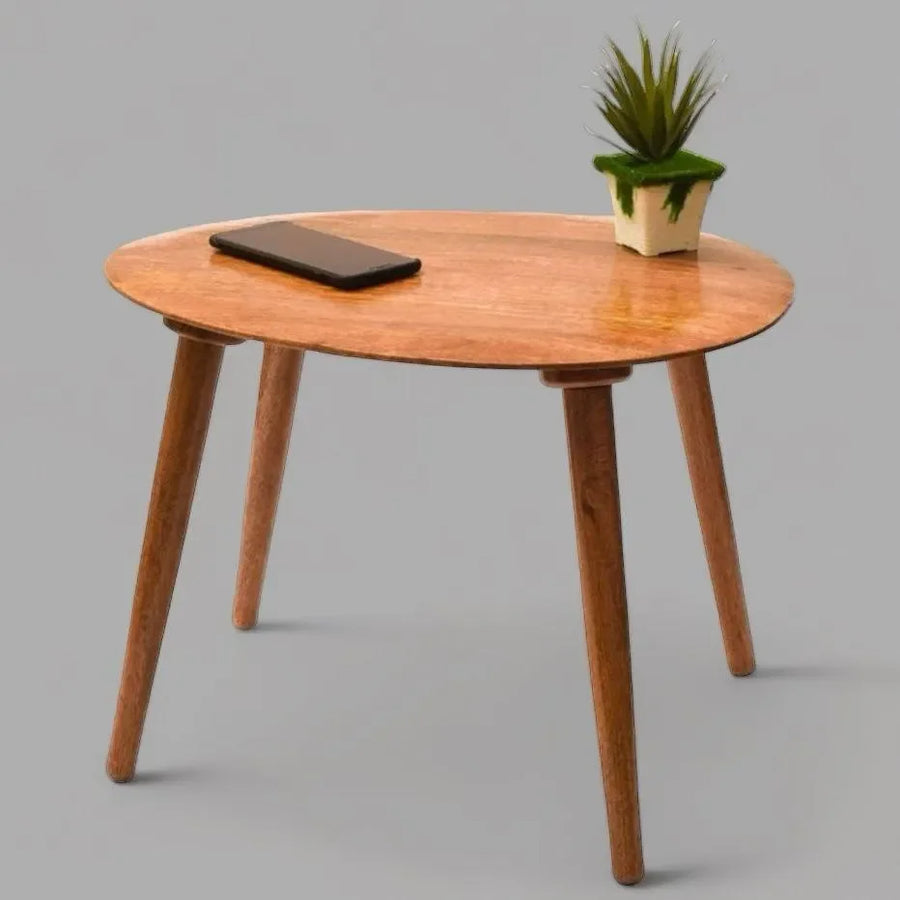 Oval Shape, Glossy Brown Finish