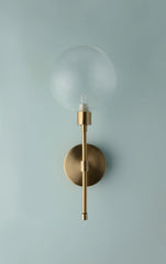 Single Glass Ball Sconce