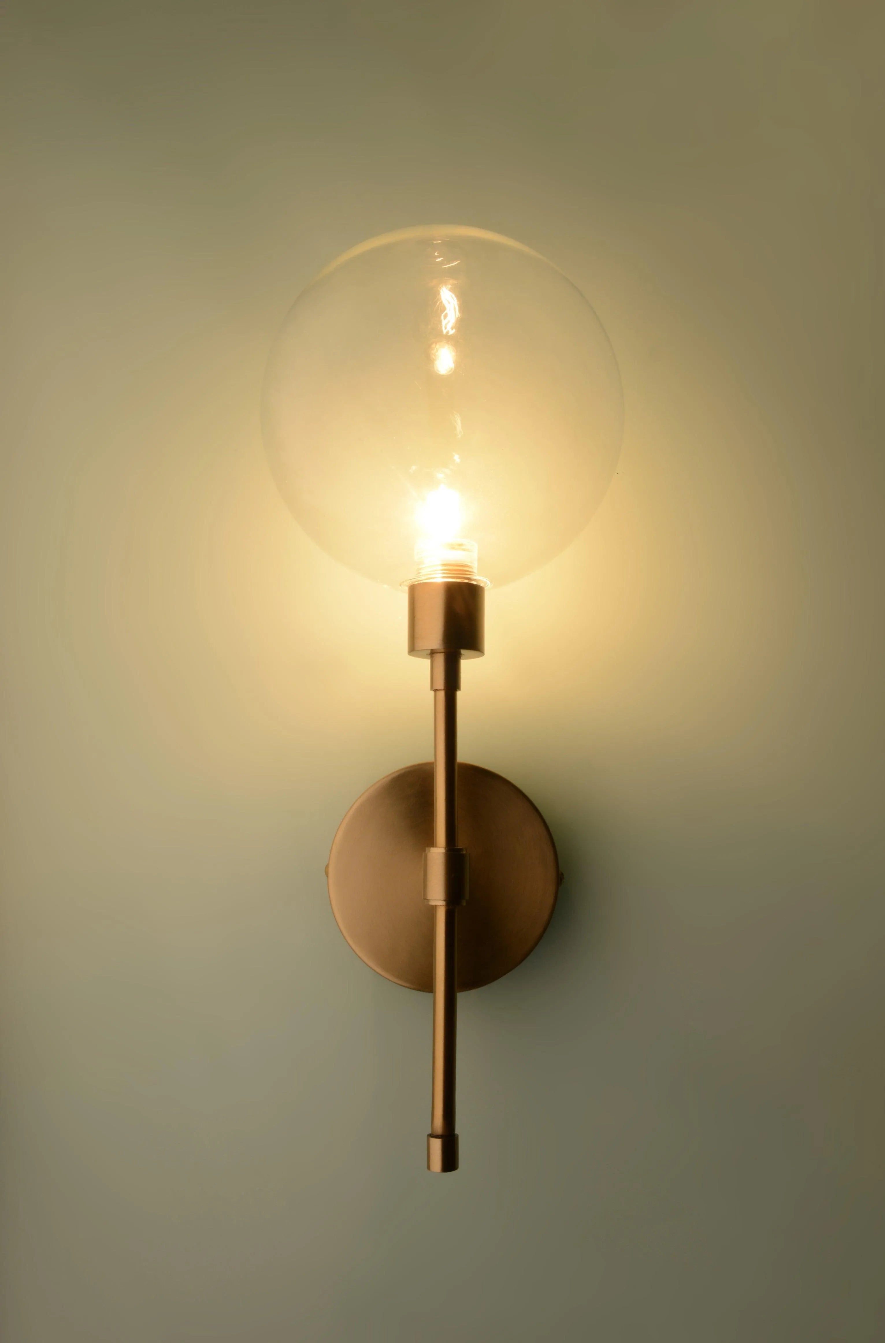 Single Glass Ball Sconce