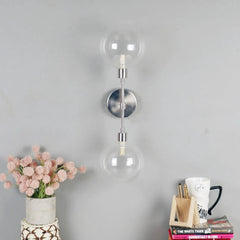 Dual Glass Ball Sconce