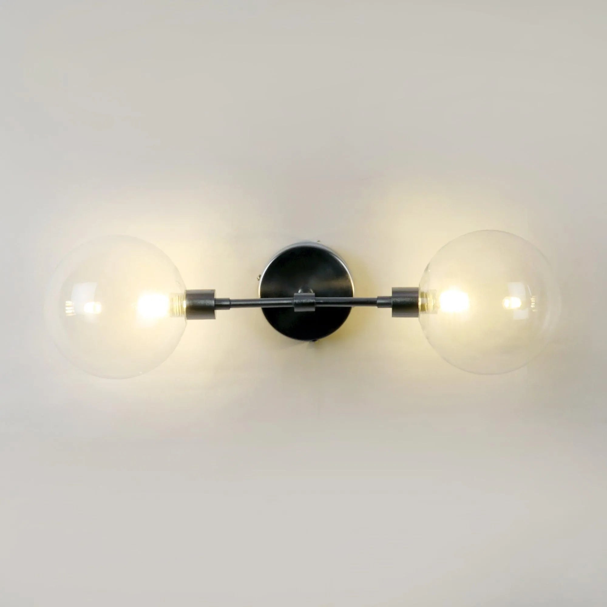 Dual Glass Ball Sconce