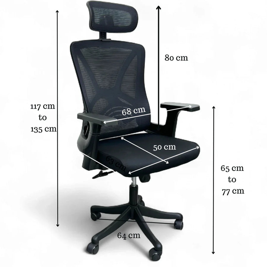 Adjustable Armrests, Height & 3-Position Recline