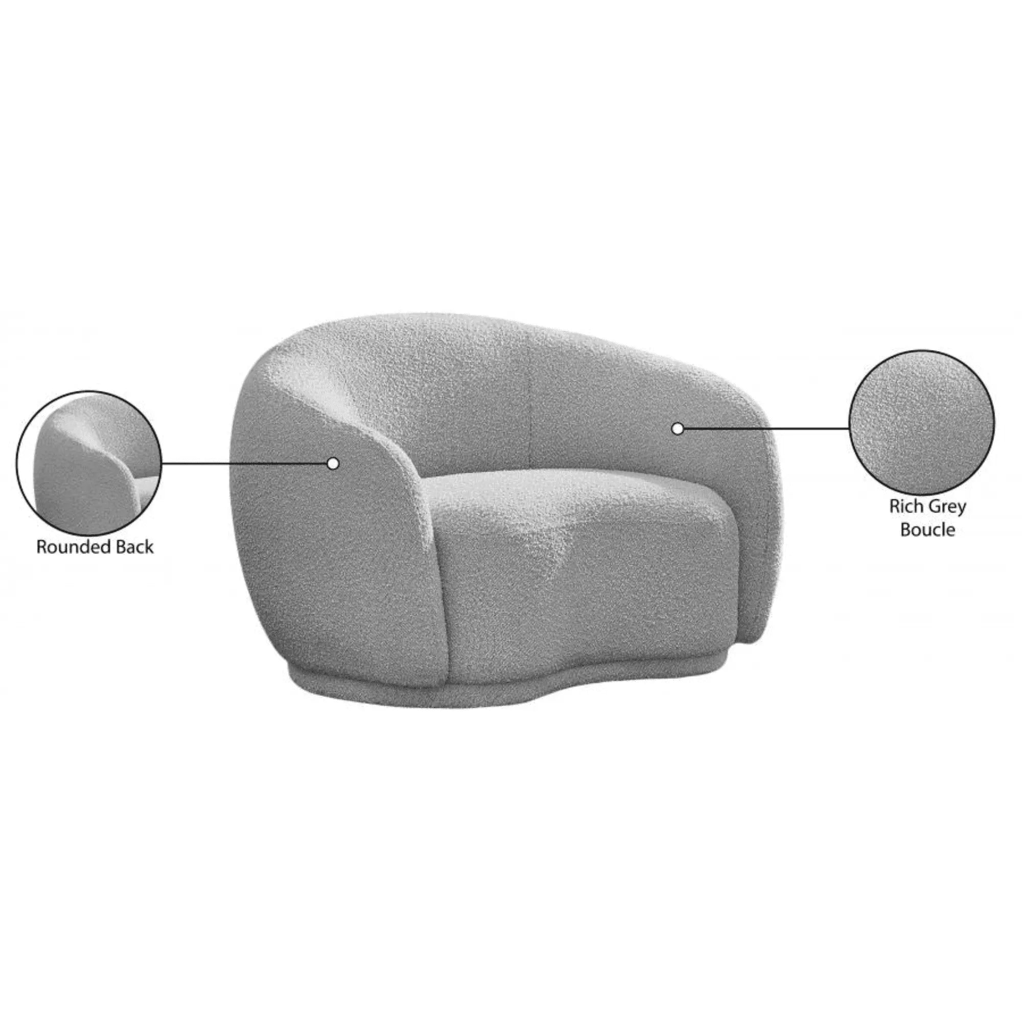 Snug boucle couch