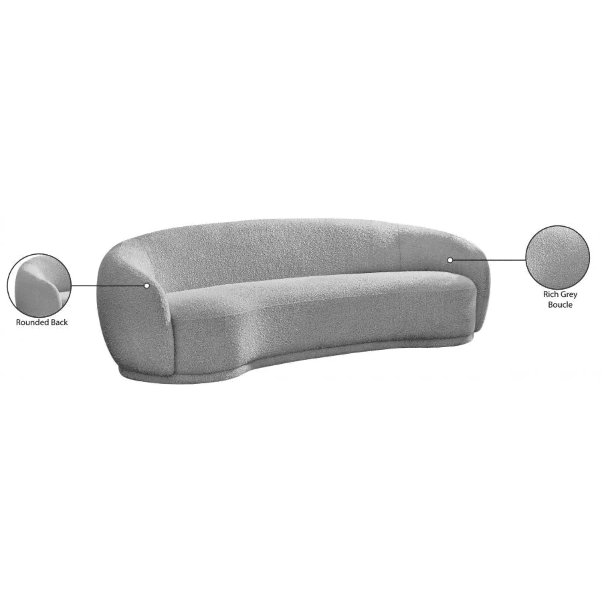 Snug boucle couch