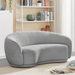 Contemporary boucle loveseat