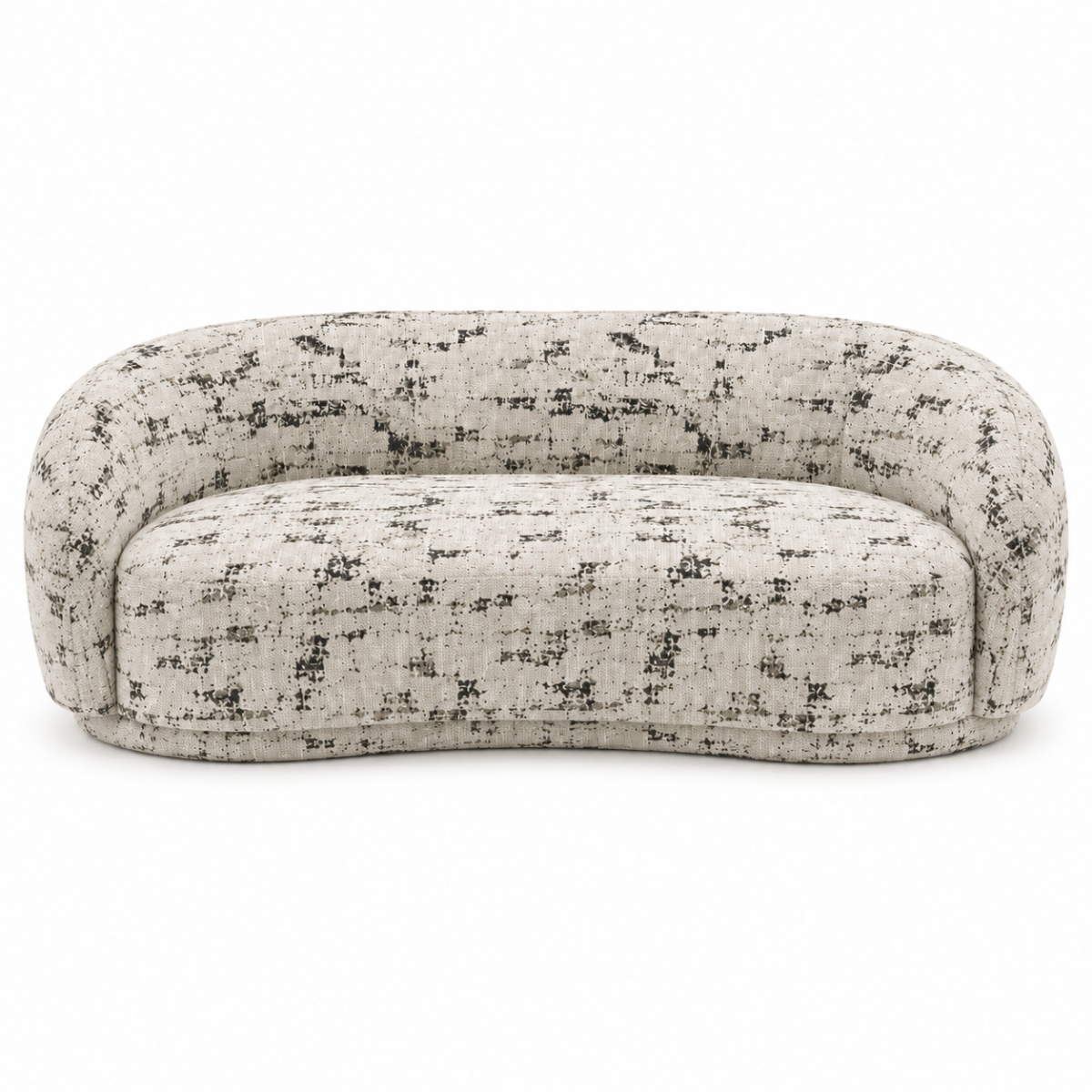 Wooden Twist Snug Modern Curved Sofa 2 Seater, product view