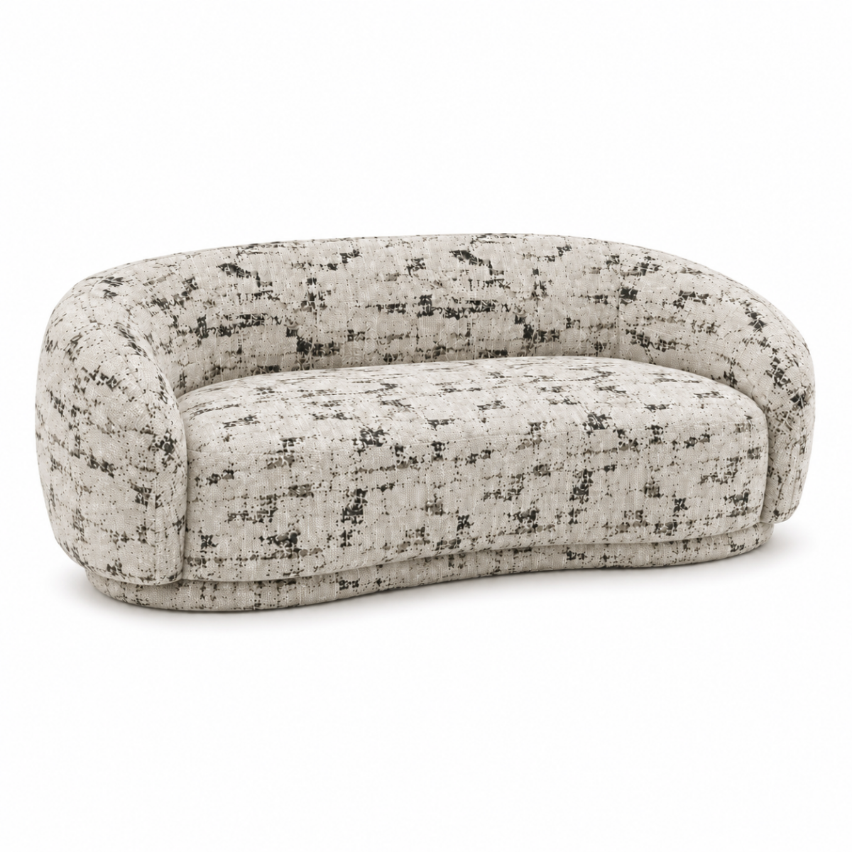 Wooden Twist Snug Modern Curved Sofa 2 Seater, product view