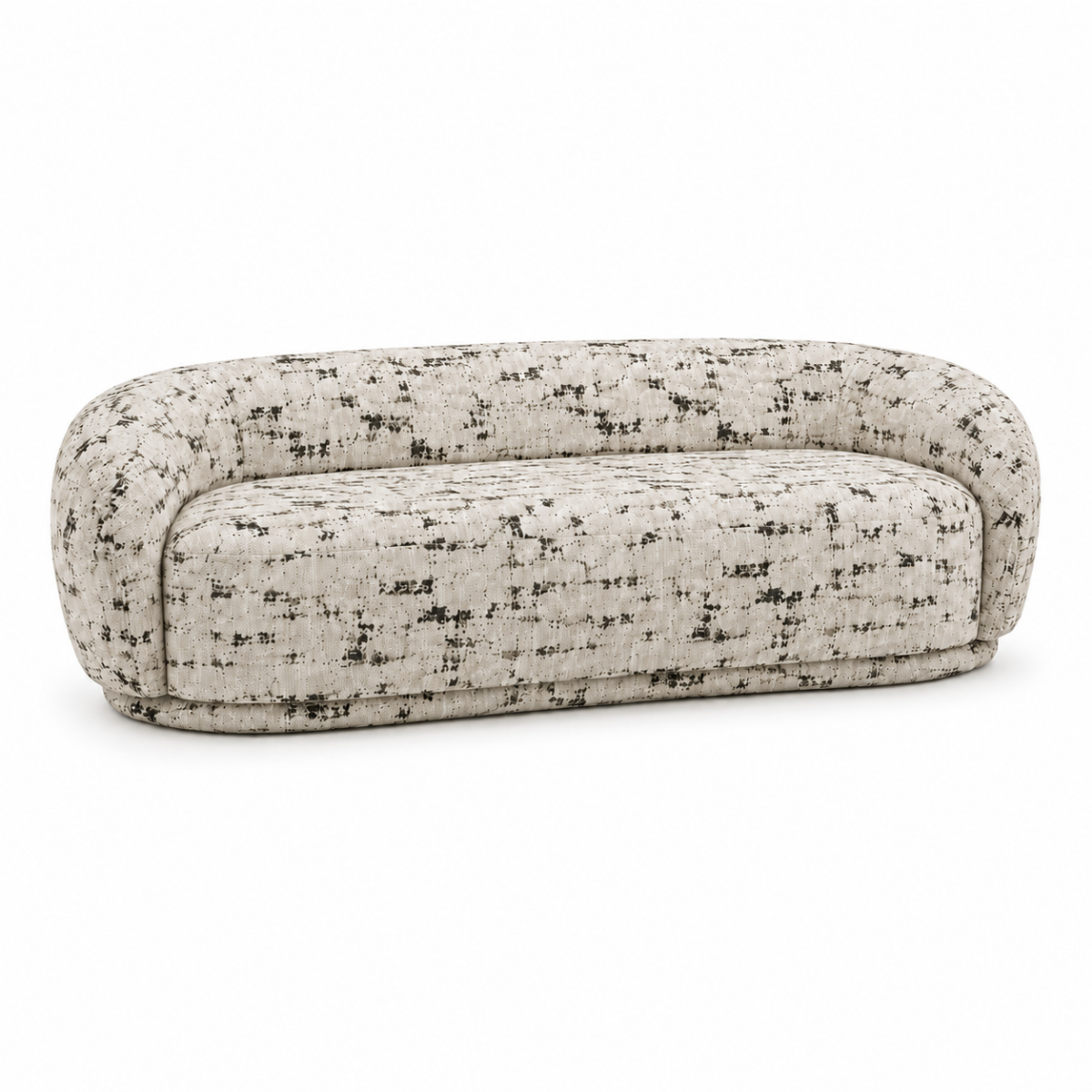 Wooden Twist Snug Modern Curved Sofa 3 Seater, product view