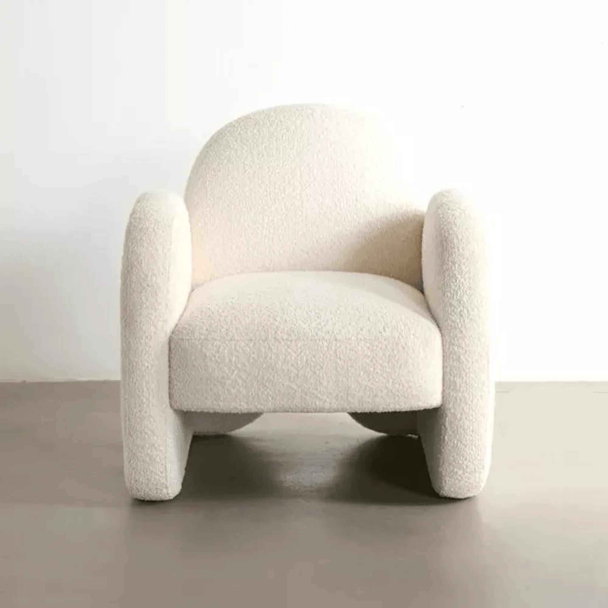 Curved Boucle Armchair
