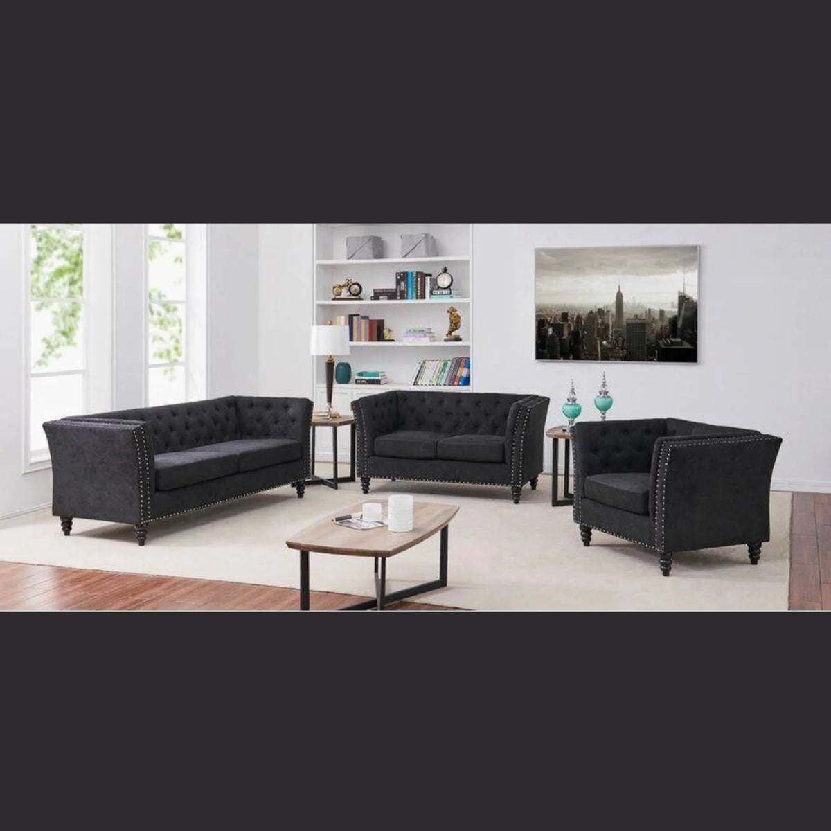 Classic Chesterfield, Cast In Black