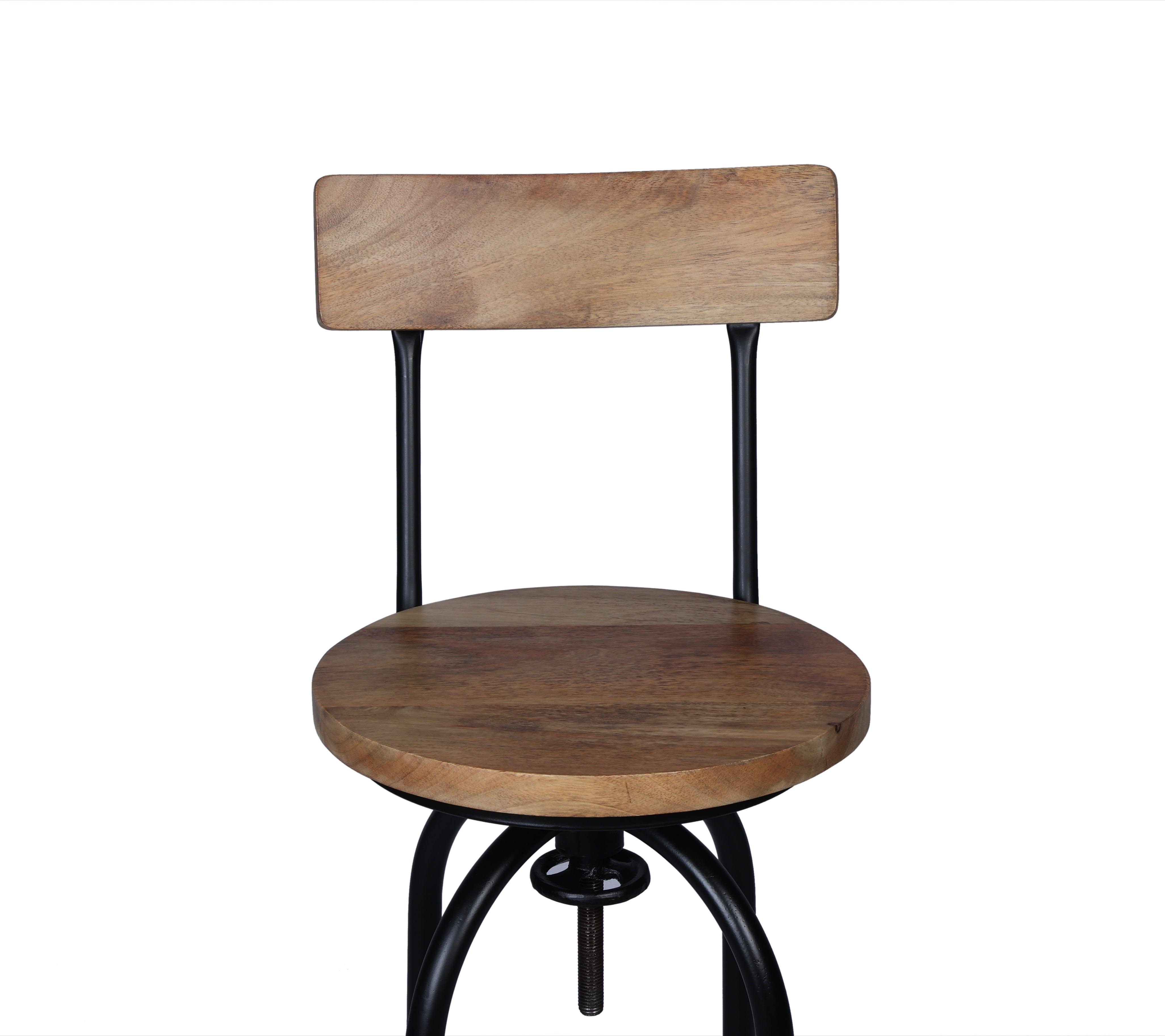 Solid wood bar stool