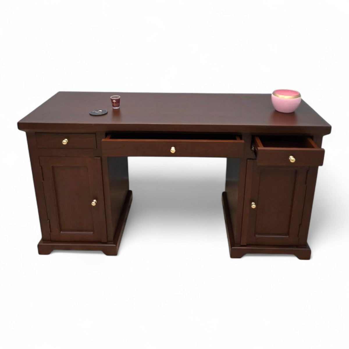 Wooden Desk Study Cabinet In Teak Wood