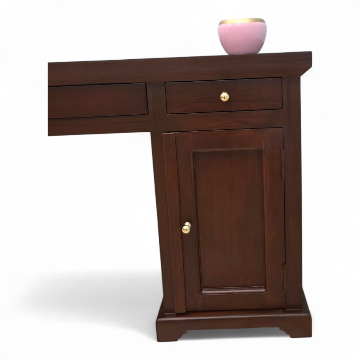 Wooden Desk Study Cabinet In Teak Wood