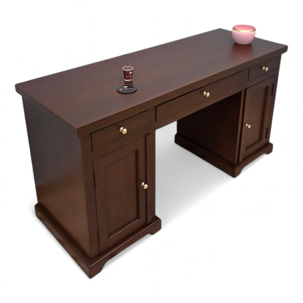 Wooden Desk Study Cabinet In Teak Wood