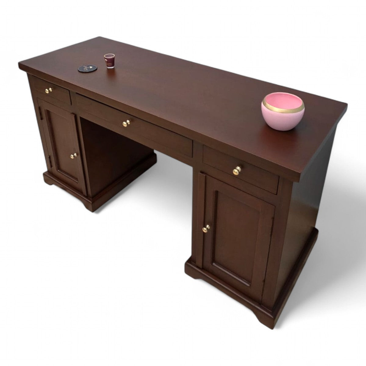 Wooden Desk Study Cabinet In Teak Wood