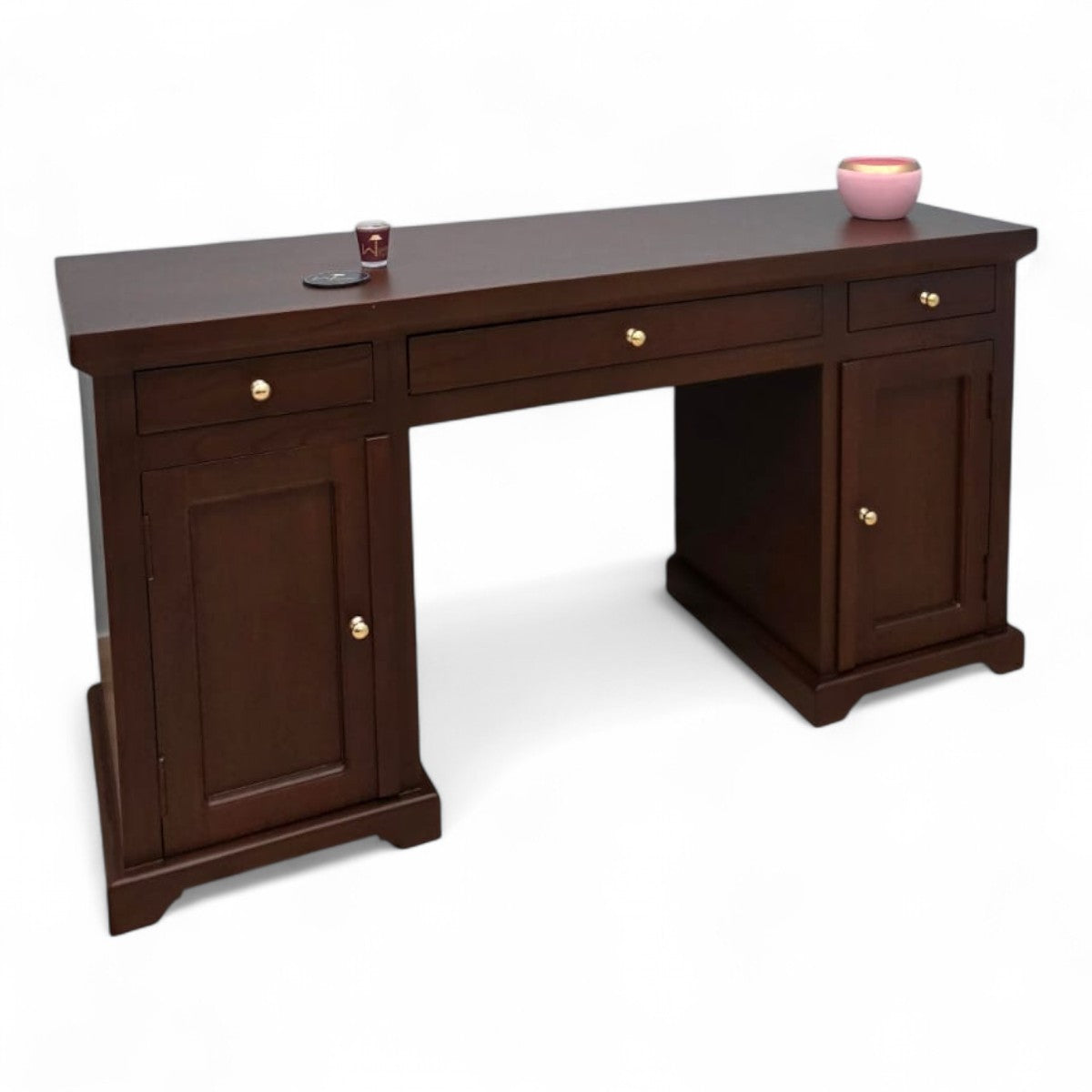 Wooden Desk Study Cabinet In Teak Wood