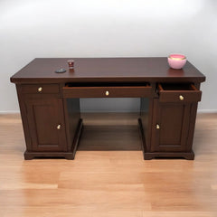 Wooden Desk Study Cabinet In Teak Wood