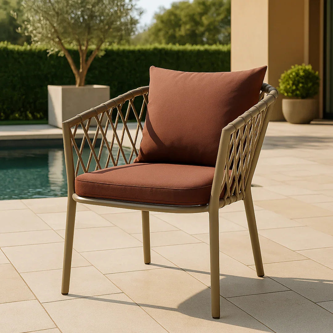 A modern lounge chair built for outdoor living