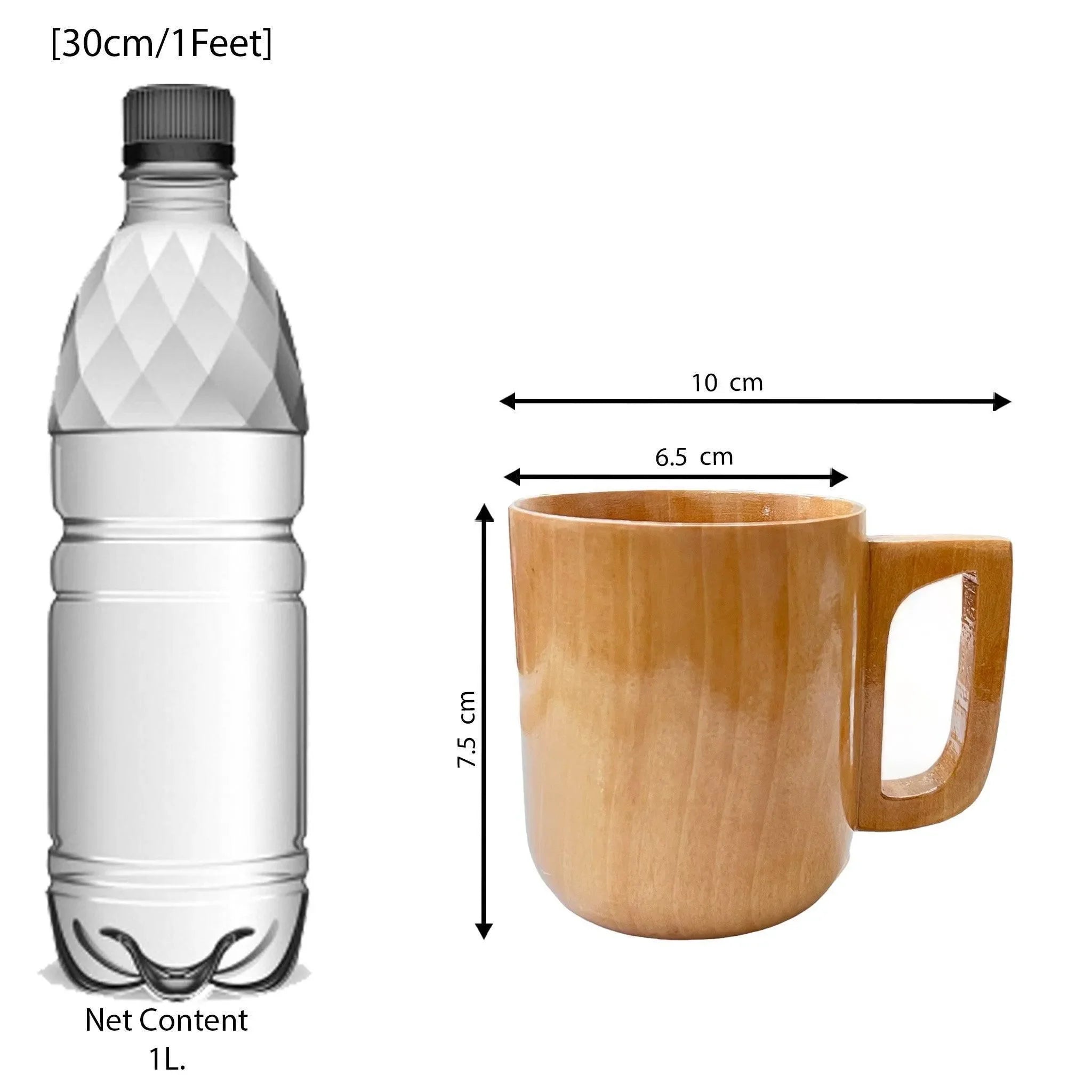 Wooden Twist Agonizing Acacia Wood Tea & Coffee Cup ( Set of 2 ) - Wooden Twist UAE