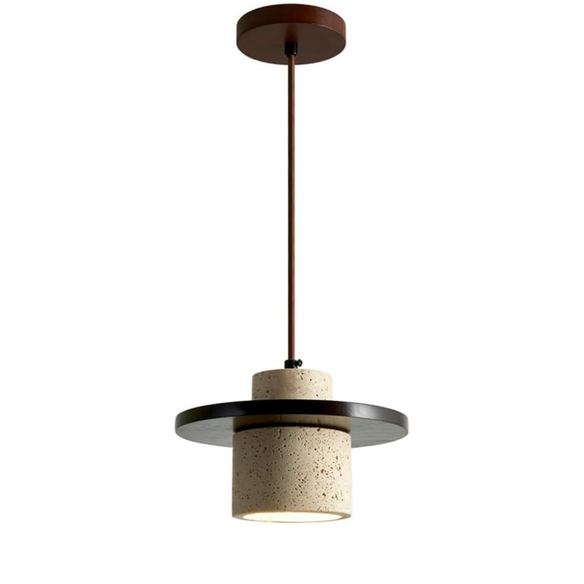 full front product view on white background showing ceiling plate to shade