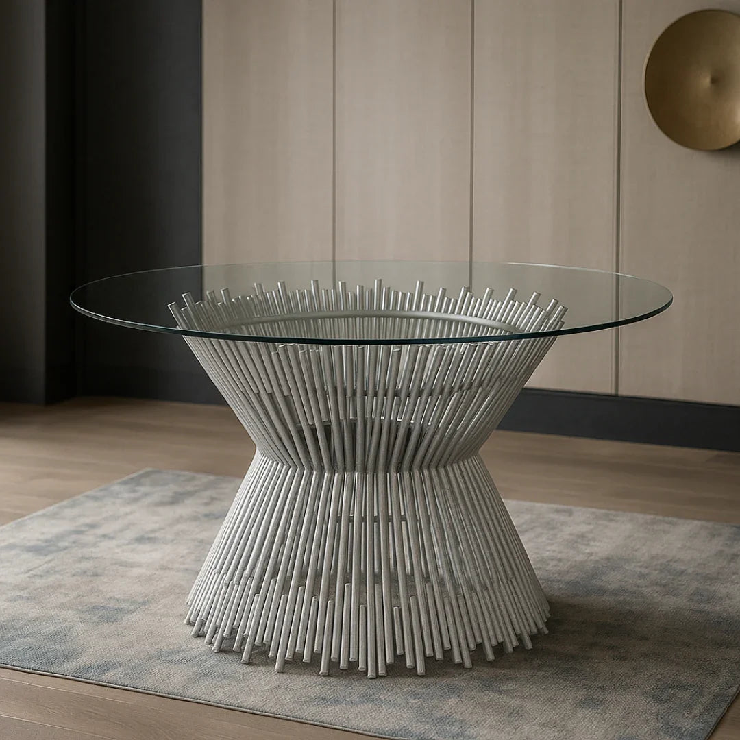 A Sculptural Silver Statement For Dining