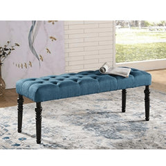 Upholstered Bench 2 Seater Sofa Bench, Footstool - Wooden Twist UAE