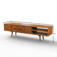 Wooden Twist Más Handmade Solid Sheesham Wood TV Unit for Living Room - Wooden Twist UAE