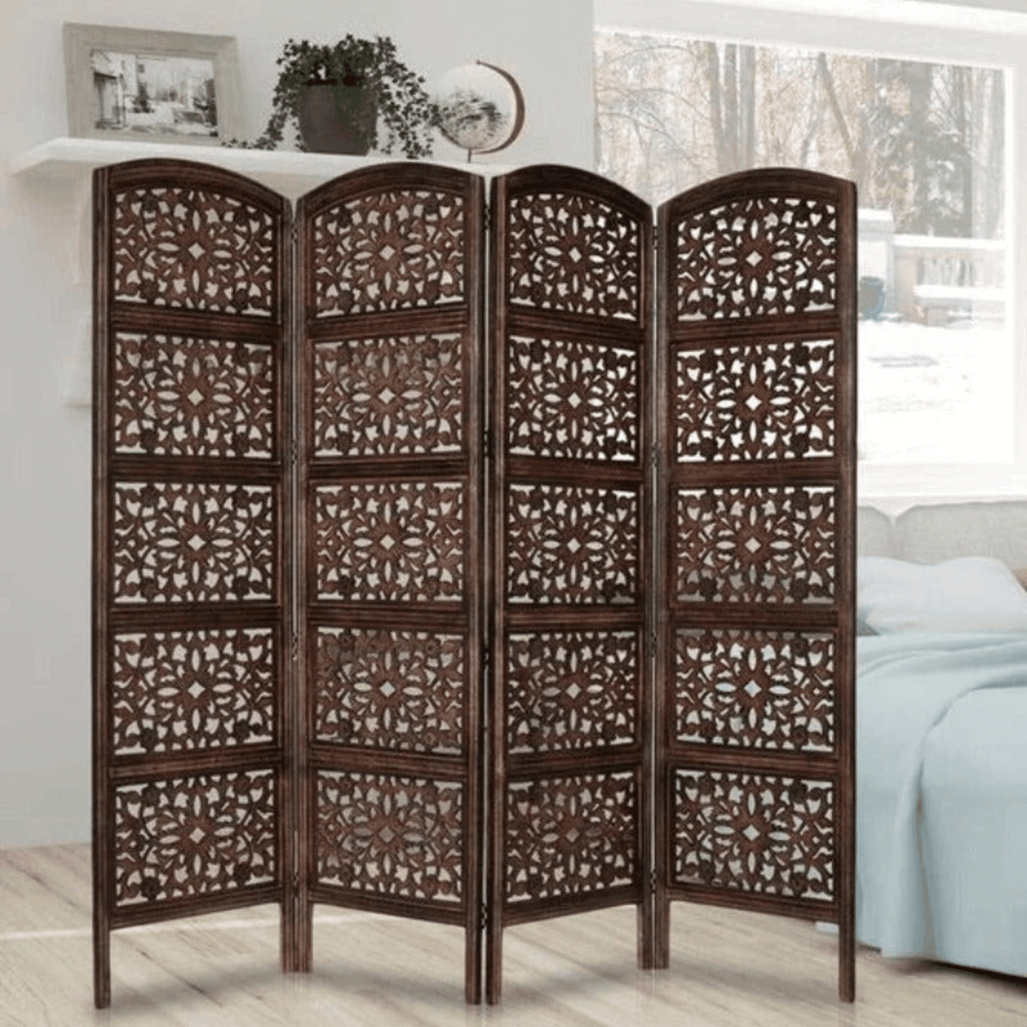 Solid Wood Room Divider/Partition for Home Décor - Wooden Twist UAE