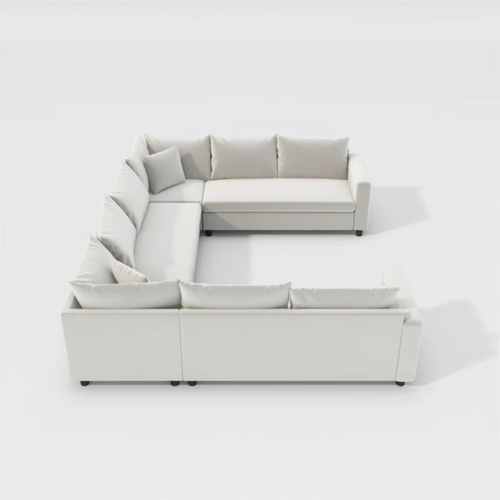 Velongue 6-Seater Sectional Sofa Beige