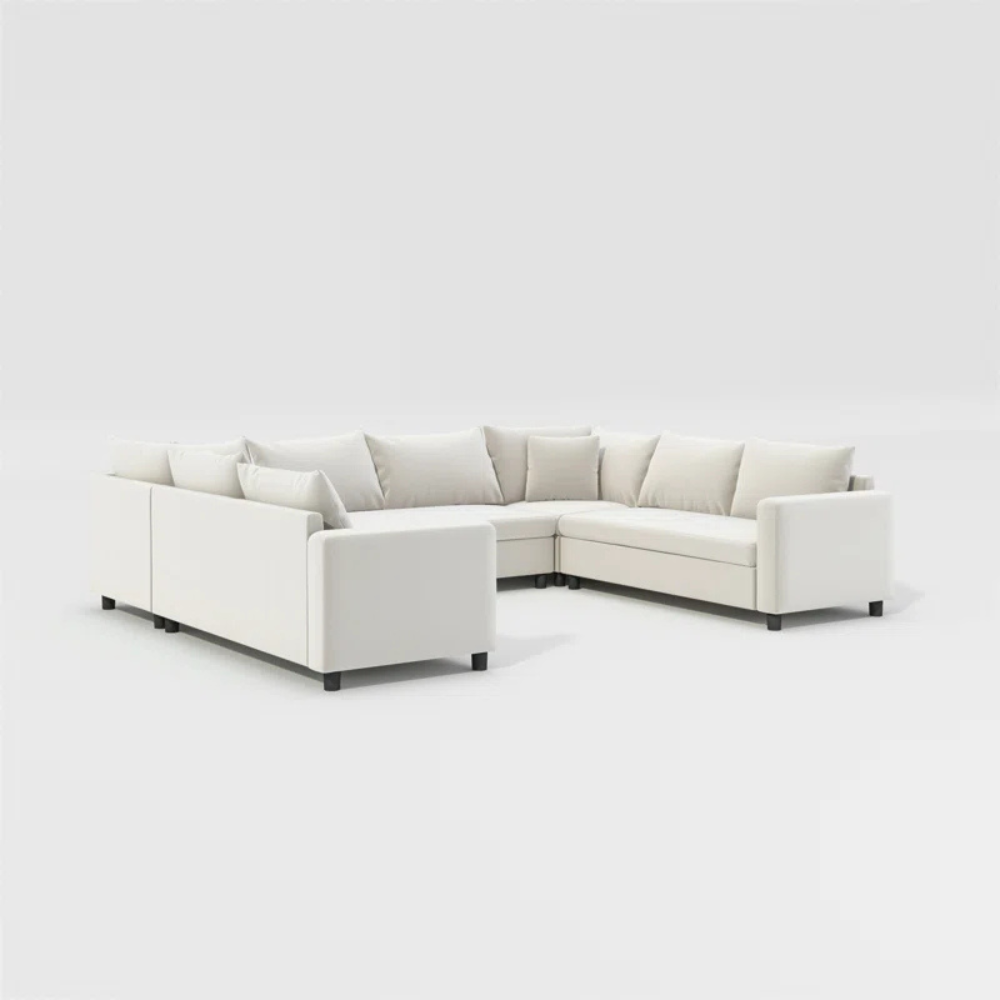 Velongue 6-Seater Sectional Sofa Beige