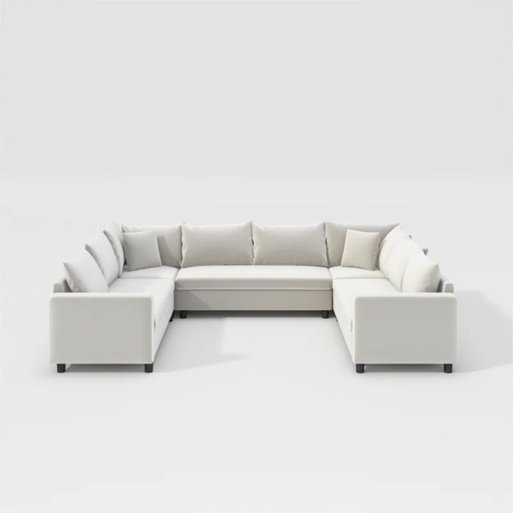 Velongue 6-Seater Sectional Sofa Beige