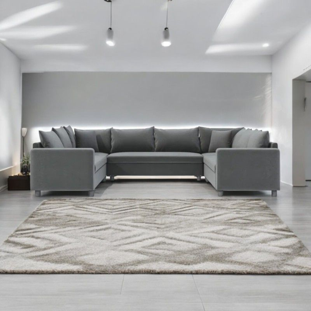 Velongue 6-Seater Sectional Sofa Grey