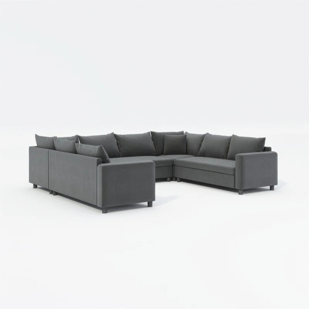 Velongue 6-Seater Sectional Sofa Grey