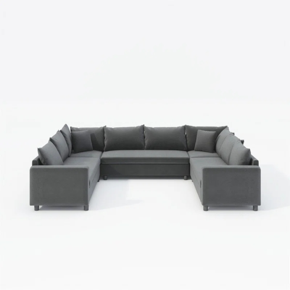 Velongue 6-Seater Sectional Sofa Grey