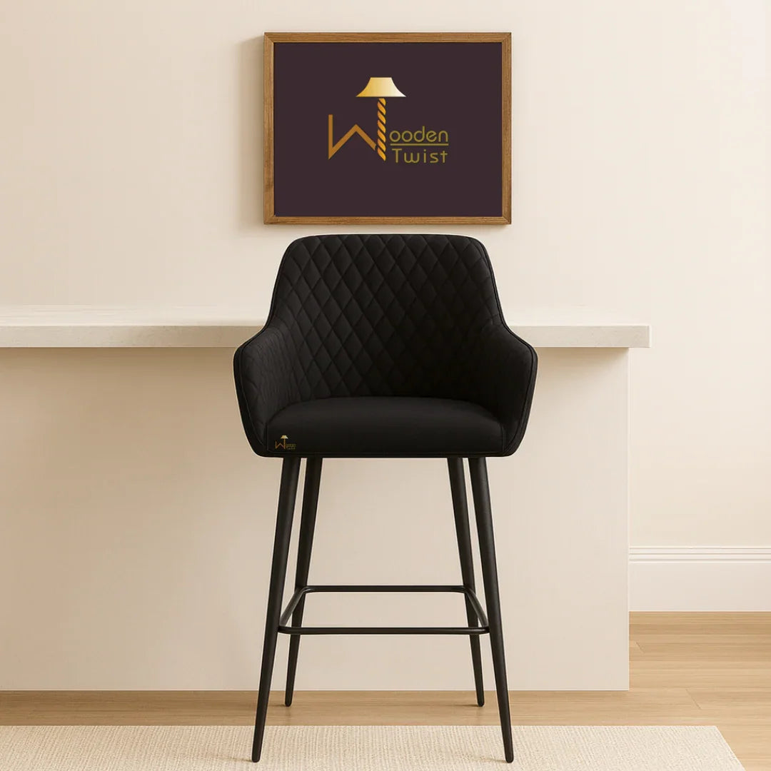 The Velora Curve High Bar Stool