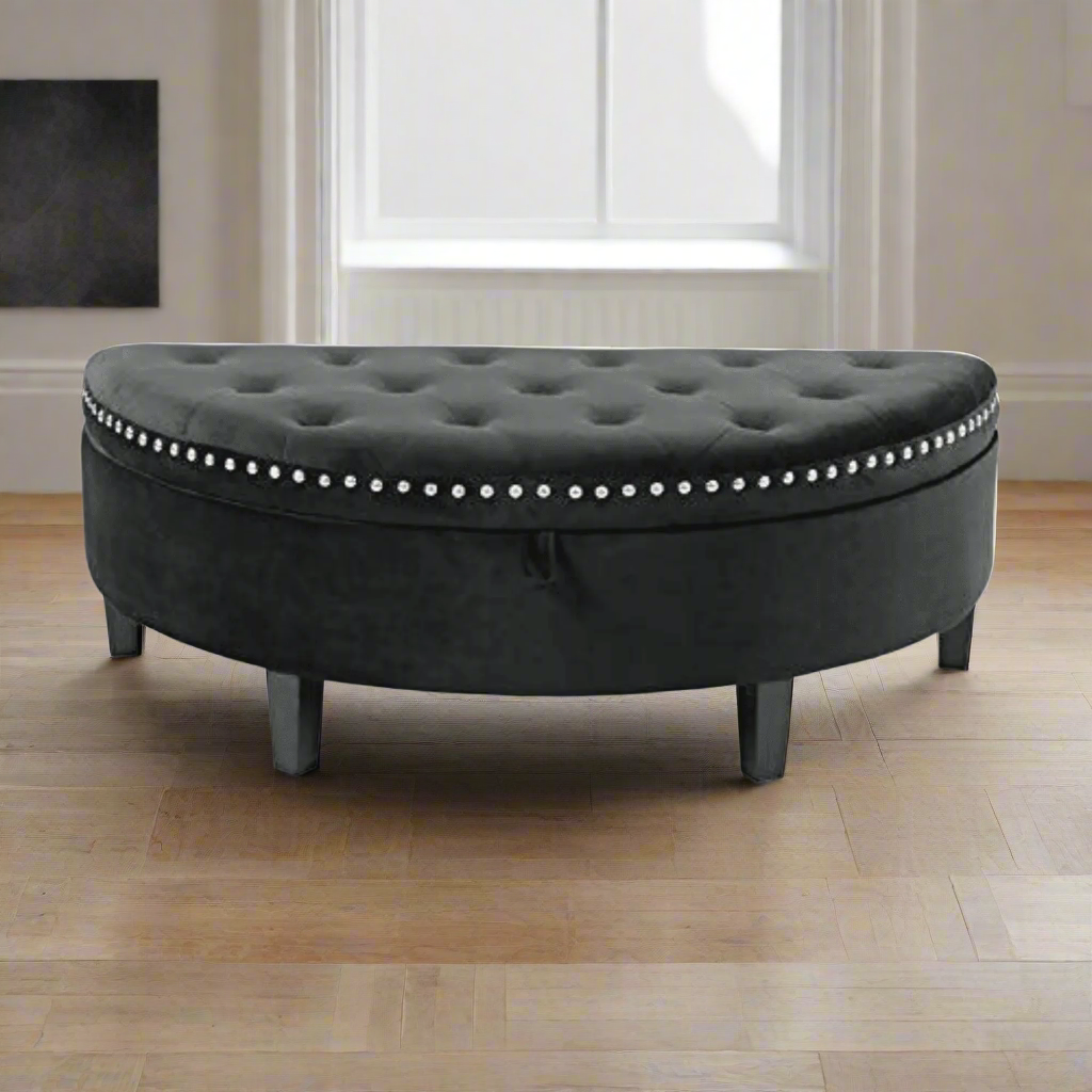 Half Moon Storage Bench