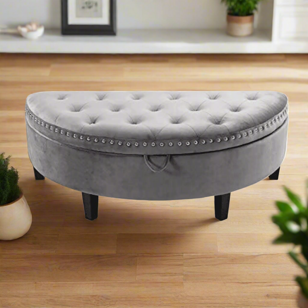 Half Moon Storage Bench