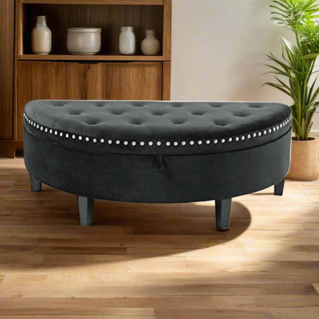 Half Moon Storage Bench