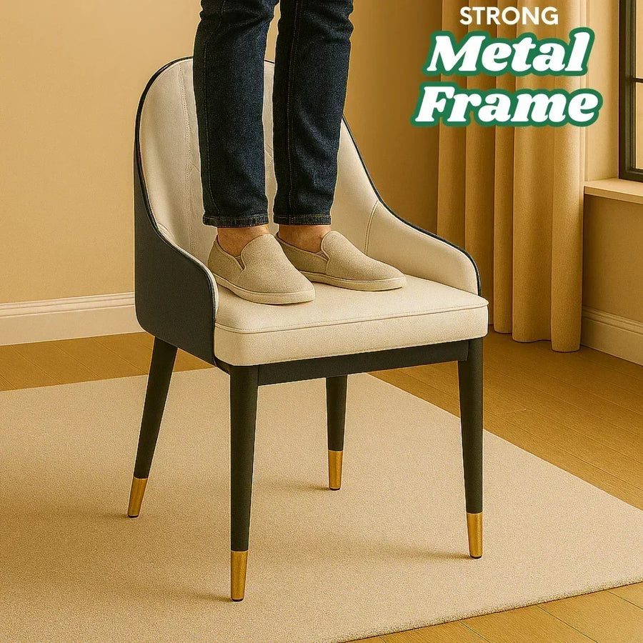 Six Chairs Upholstered in PU Leather