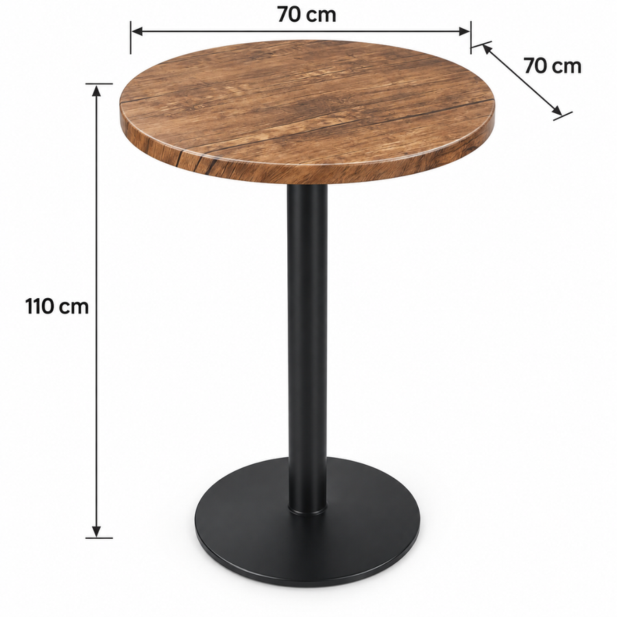 60, 70 or 80 cm Top, 110 cm High