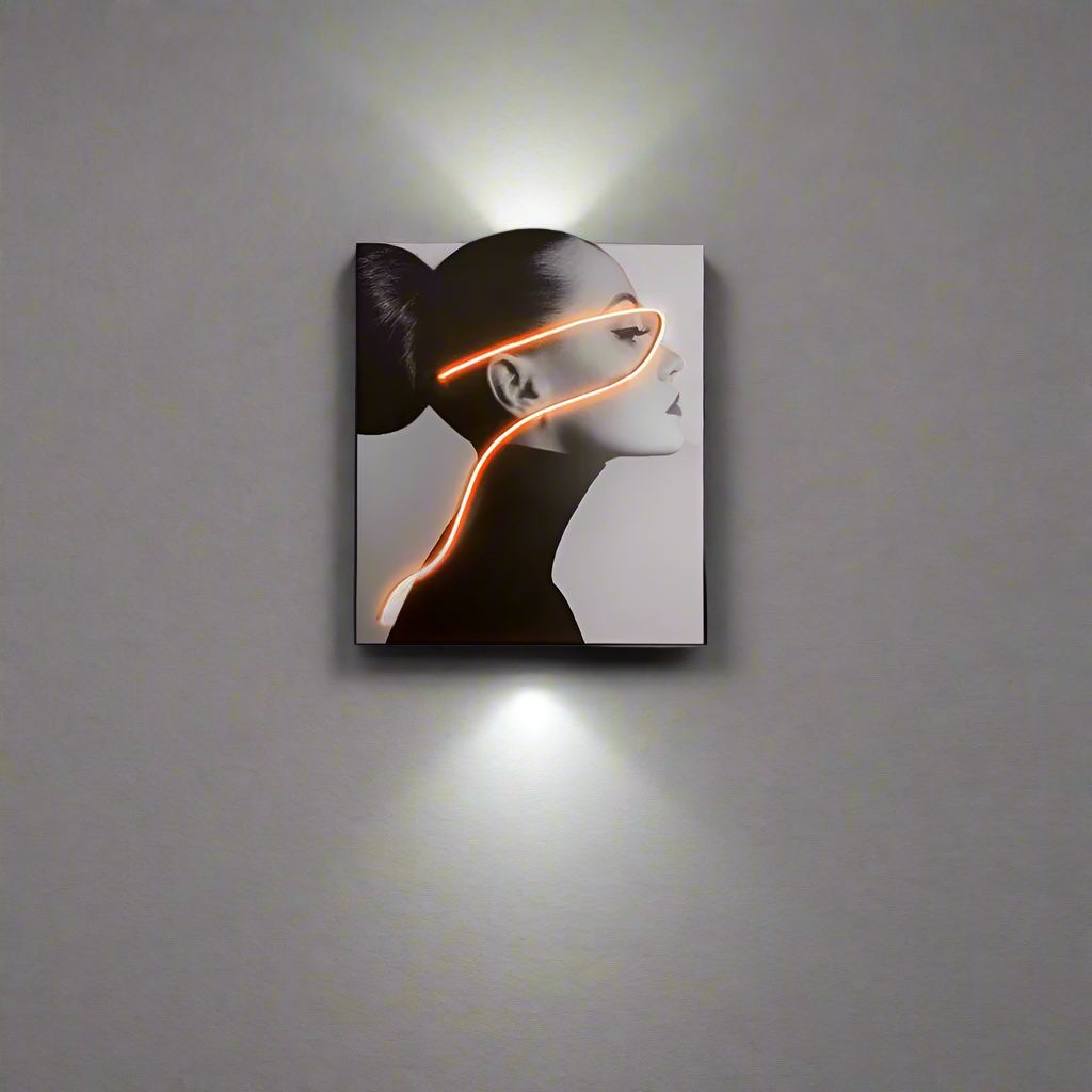 Wall painting with LED light
