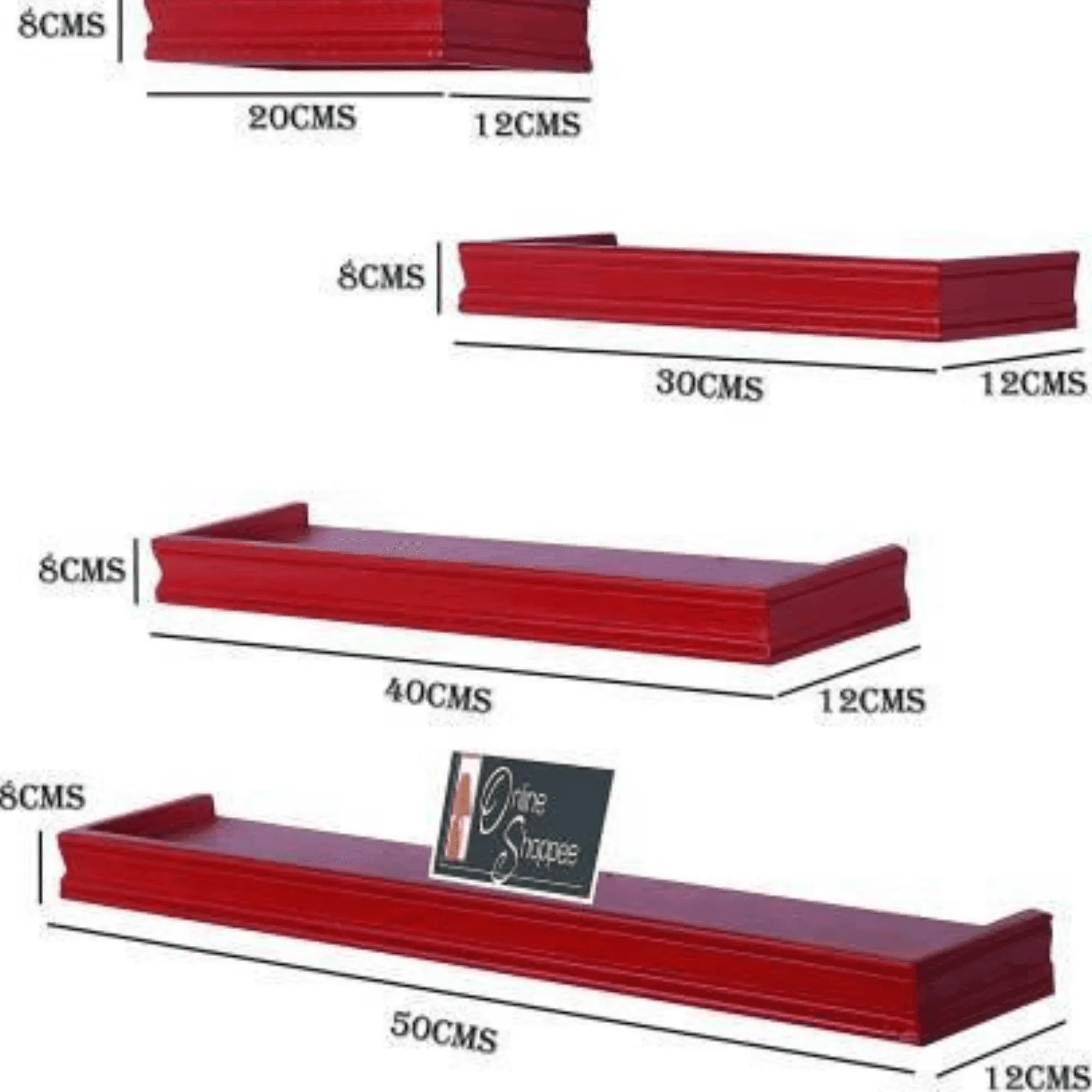 Beautiful Rectangular Wall Shelf - Wooden Twist UAE