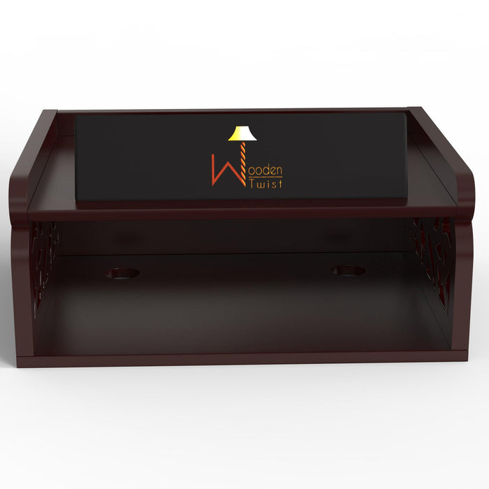 Wooden Beautiful Design Set Top Box Wall Shelf - Wooden Twist UAE