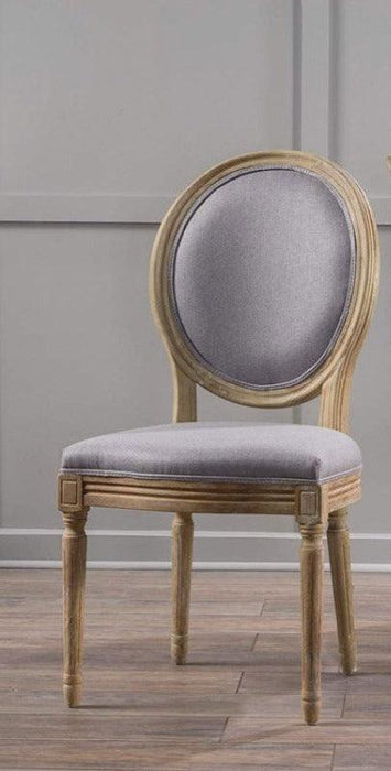 Phinnaeus Fabric Dining Chair Modern Premium Teak Wood Natural Finish (Set of 2)