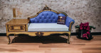 Luxury Antique Hand Carved Chaise Lounge Coffee And Phone Table With Storage - Wooden Twist UAE