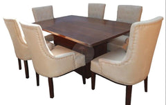 Premium Teak Wood 6 Seater Dining Table Set - Wooden Twist UAE