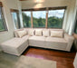 Madera Handmade Modular Sectional Sofa Set 5 Seater (Cream) - Wooden Twist UAE