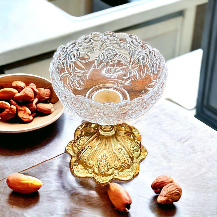 Royal Flower Aristrocrat's Glass Bowl Big (Gold)