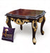 Carved Consoled Side Table in Finished Teak Wood - Wooden Twist UAE