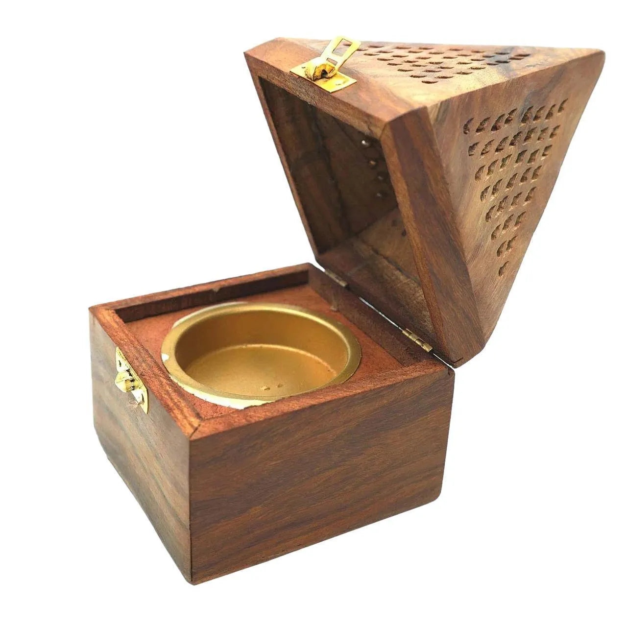 Wooden Twist Hovel Style Sheesham Wood Bakhoor Incense Holder - Wooden Twist UAE